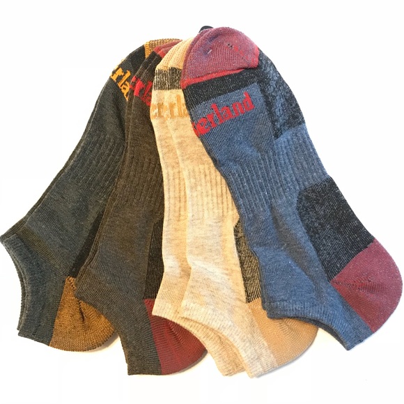 Timberland Underwear & Socks Mens No Show Timberland Sock 4 Pack